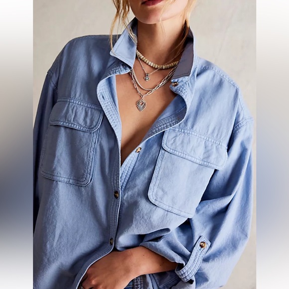 free people Made For The Sun Linen Blend Top - Picture 3 of 6